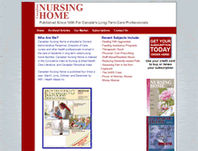 Tablet Screenshot of nursinghomemagazine.ca